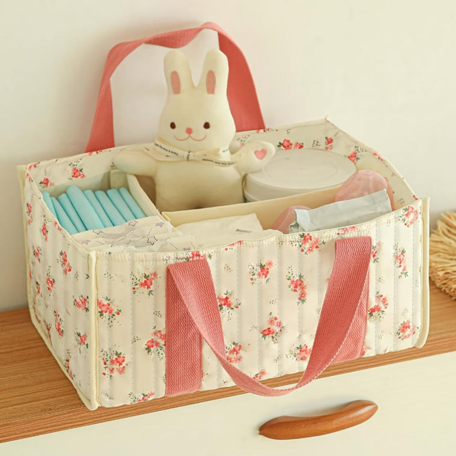 Floral Diaper Caddy Organizer, - Baby Nursery Essentials ulasan dan harga