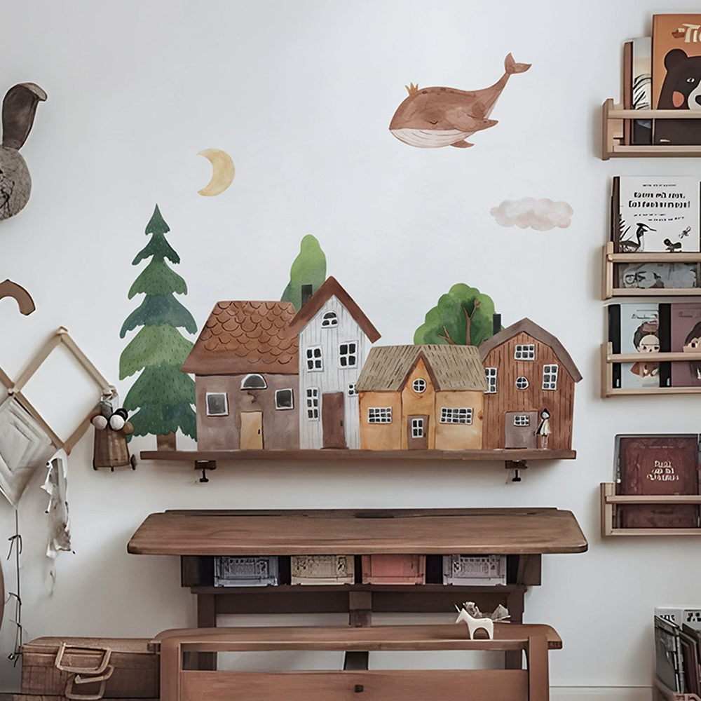 Fabric Cartoon Forest Vintage  - Baby Nursery Decals ulasan dan harga