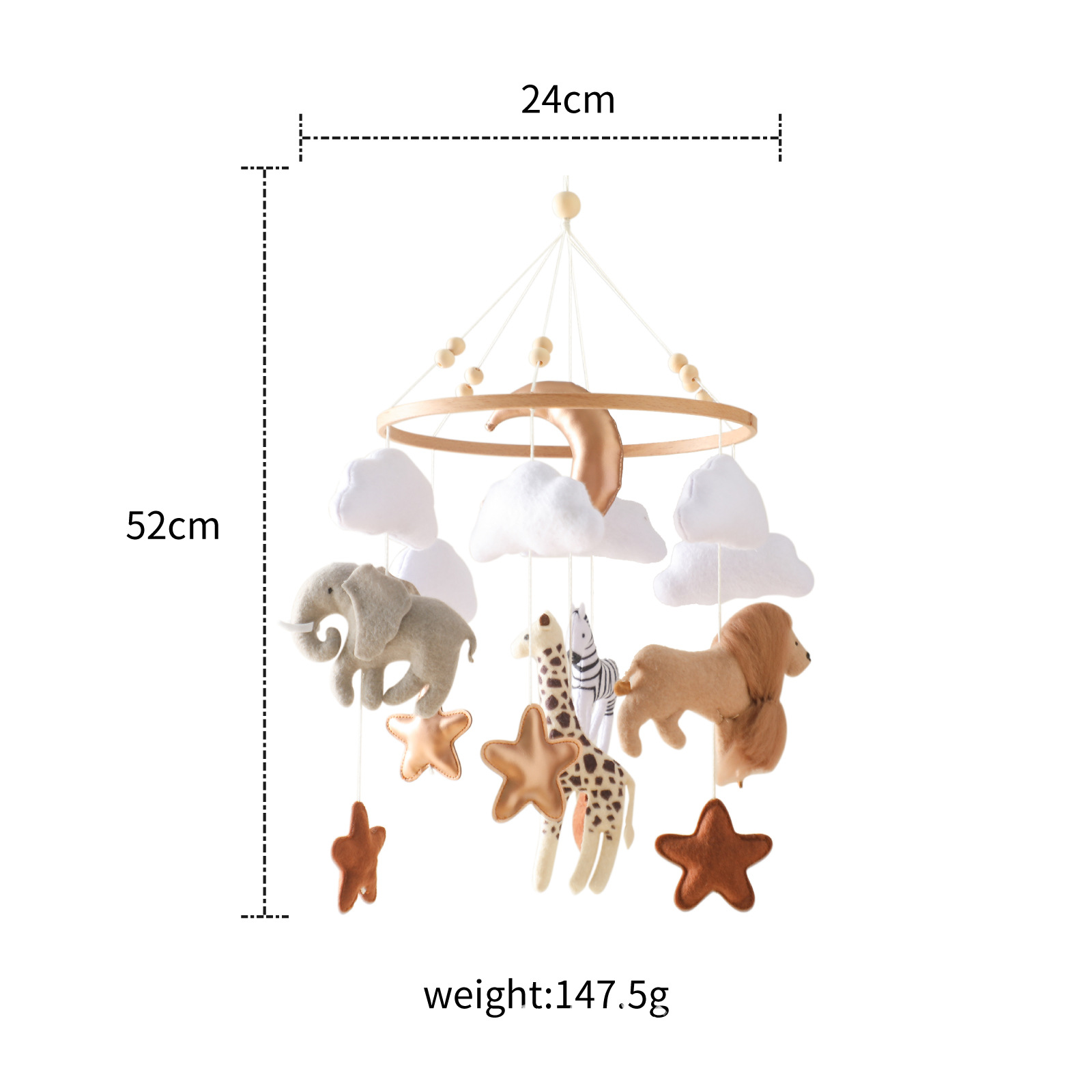Hot Sale Nordic Handmade Felt  - Baby Nursery Jungle ulasan dan harga